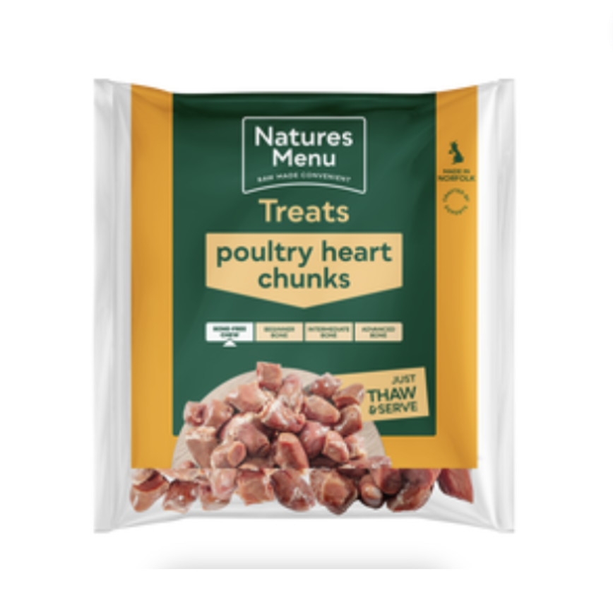Natures Menu Poultry Heart Chunks 1kg