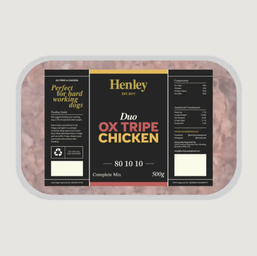 Henley Ox Tripe and Chicken Complete Raw 500g