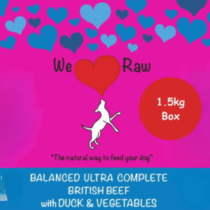 We Love Raw Balanced Ultra Complete: 1.5kg British Beef with Duck & Vegetables