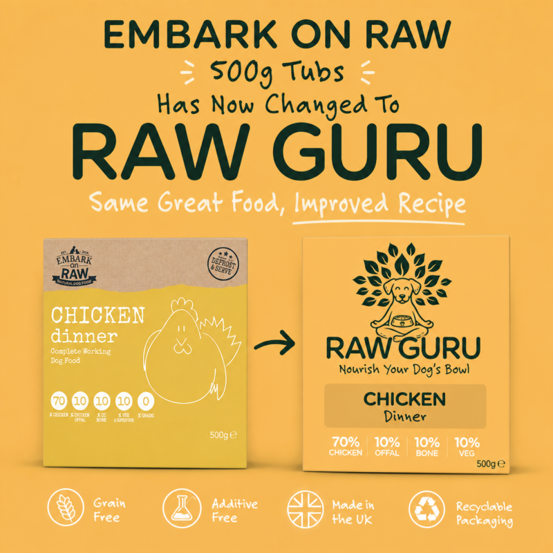 Raw Guru Chicken Dinner Complete Working Dog